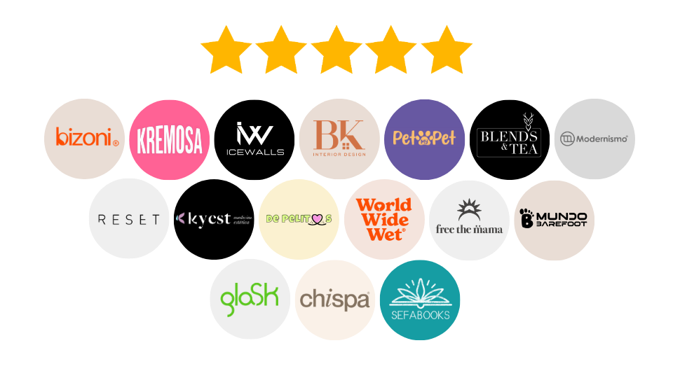 Cinco estrellas y logos de marcas que ya trabajaron con Loops